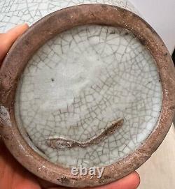 Antique Chinese Porcelain Crackled Glaze Vase. Probably Ming Period
