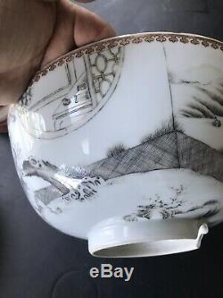 Antique Chinese Porcelain Families Rose high quality Punch Bowl 18th Centurys