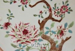 Antique Chinese Porcelain Famille Rose Export Qianlong Lotus Bowl Charger 11