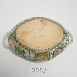 Antique Chinese Porcelain Famille Rose Medallion Large Covered Tureen, 12