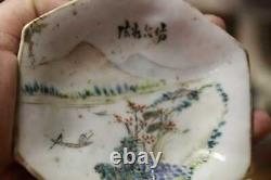 Antique Chinese Porcelain Famille Rose Sauce Dish 4diameter