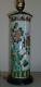 Antique Chinese Porcelain Famille Vert Vase Hat Stand Lamp Export 19th Century