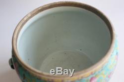 Antique Chinese Porcelain Hand Painted Colorful Pot