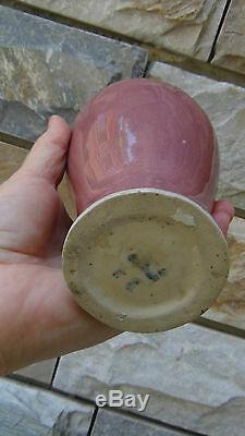 Antique Chinese Porcelain Light Pink Ox-blood Glaze Baluster Shape Vase
