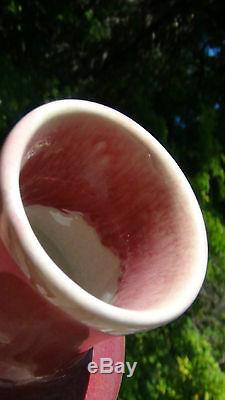 Antique Chinese Porcelain Light Pink Ox-blood Glaze Baluster Shape Vase
