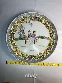 Antique Chinese Porcelain Plate Da Qing Qianlong Nian Zhi Markings
