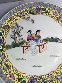 Antique Chinese Porcelain Plate Da Qing Qianlong Nian Zhi Markings