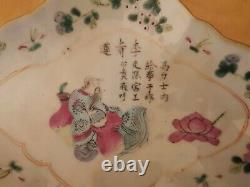 Antique Chinese Porcelain Plate Vide Poche Collector's Item