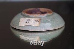 Antique Chinese Porcelain Song Dynasty Green Guan Ware Small Brush Washer Rare