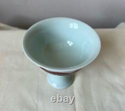 Antique Chinese Porcelain Stem Bowl. Ming Xuande Mark