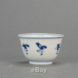 Antique Chinese Porcelain Transitional/Early Qing Bowl Zotje Marked Base