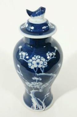 Antique Chinese Porcelain Vase 19thC Prunus Blossom Pattern