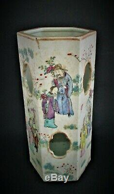 Antique Chinese Porcelain Vase Hat Stand Tongzhi Mark and Period