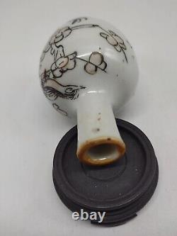 Antique Chinese Porcelain Vase Miniature 2.5H, 1.75W