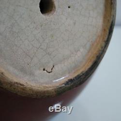 Antique Chinese Porcelain Vase Red Oxblood Glaze, Sang de Boeuf