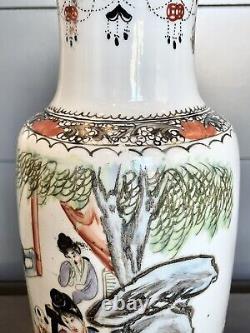 Antique Chinese Porcelain Vase Republic Period 13 1/2h