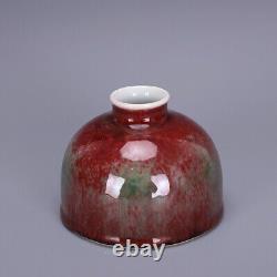 Antique Chinese Qing Cowpea Red Glaze Porcelain Taibai ZUN Vase Kangxi Mark