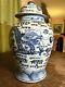 Antique Chinese Qing Dynasty Blue/white Porcelain/ceramic General Jar Witht Lid