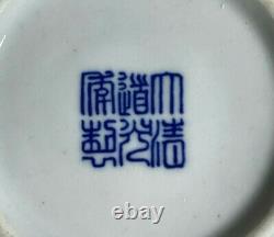 Antique Chinese Qing Dynasty Daoguang Blue White Porcelain Teapot Marked
