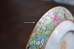 Antique Chinese Qing Dynasty Rose Mandarin plate, 19th century Daoguang #503