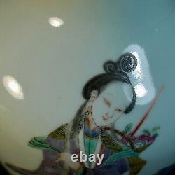Antique Chinese Qing Porcelain Vase, Ear Handle, Magu and Mythical Beast, Rare