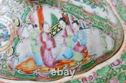 Antique Chinese Rose Medallion Famille Porcelain Tureen Bowl Vase