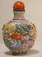 Antique Chinese Snuff Bottle Qing Qianlong Molded Porcelain Buddhist