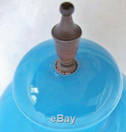 Antique Chinese Turquoise Blue Porcelain Solid Jar / Vase or Lamp Body (18)