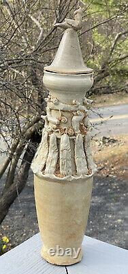 Antique Chinese Yuan Dynasty Porcelain Funerary Vase Urn Jar Jiangxi (Qingbai)