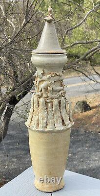 Antique Chinese Yuan Dynasty Porcelain Funerary Vase Urn Jar Jiangxi (Qingbai)