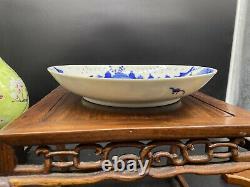 Antique Chinese blue and white porcelain Plate