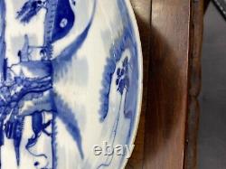 Antique Chinese blue and white porcelain Plate