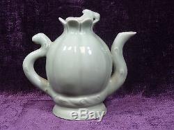 Antique Chinese celadon porcelain cadogan teapot 6 excellent