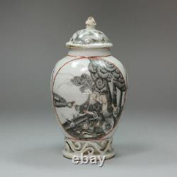 Antique Chinese grisaille tea caddy, Qianlong (1736-95)
