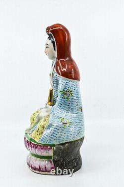 Antique Chinese porcelain Guan Yin figurine, 9 inches tall