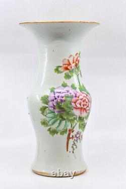 Antique, Chinese, porcelain, vase, 14 inches tall