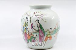 Antique, Chinese, porcelain vase, 9 inches tall, drilled