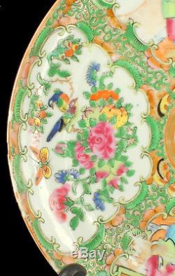 Antique High fire Porcelain Chinese Famille Rose Medallion Cabinet Wall Plate 8