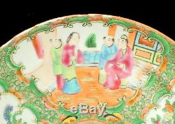 Antique High fire Porcelain Chinese Famille Rose Medallion Cabinet Wall Plate 8