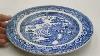 Antique John Tams Blue And White Earthenware China Willow Dinner Plate