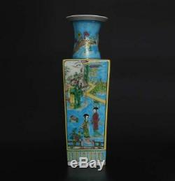 Antique Old Chinese Famille Rose Porcelain Vase Kangxi Marked 47cm