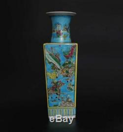 Antique Old Chinese Famille Rose Porcelain Vase Kangxi Marked 47cm