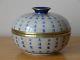 Antique Vintage Chinese Blue And White Porcelain Pot Jar Shunzhi Emperor Mark