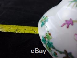 Antique Vintage Chinese Qing or Republic Dynasty Porcelain Lobed Bowl signed