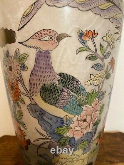 Antique Vintage Signed Chinese Porcelain Vase Phoenix, Pheasant, Birds 16