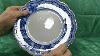Antique W H Grindley Melbourne Flow Blue And White China 9 Inch Dessert Plate