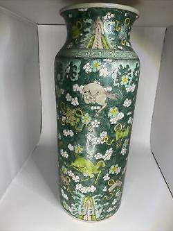 Authentic antique chinese porcelain verte vase