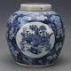 Beautiful Chinese Hand Painting Blue&white Porcelain Figure Pot