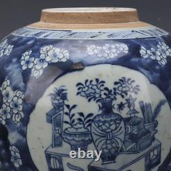 Beautiful Chinese Hand Painting Blue&white Porcelain Figure Pot