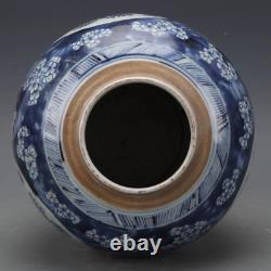 Beautiful Chinese Hand Painting Blue&white Porcelain Figure Pot